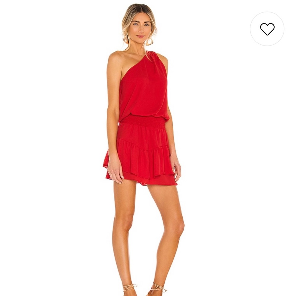 Krisa One Shoulder Ruffle Dress